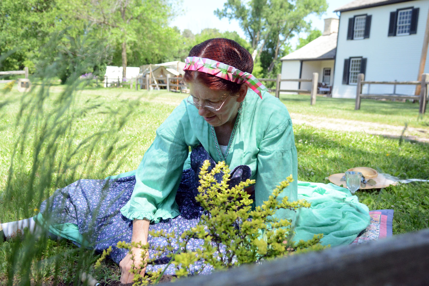 Historical reenactment at Indian Agency House